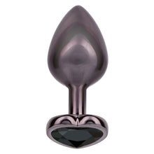 Load image into Gallery viewer, Jewel Large Black Diamond Heart Plug
