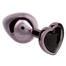 Load image into Gallery viewer, Jewel Large Black Diamond Heart Plug
