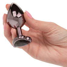 Load image into Gallery viewer, Jewel Large Black Diamond Heart Plug
