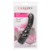 Load image into Gallery viewer, Black Velvet 6.25in Veined Dong
