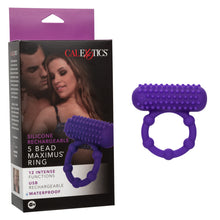 Load image into Gallery viewer, Silicone Rechargeable 5 Bead Maximus Ring
