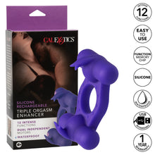 Load image into Gallery viewer, Silicone Rechargeable Triple Orgasm Enhancer
