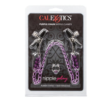 Load image into Gallery viewer, Nipple Play Clamps Purple Chain

