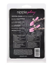 Load image into Gallery viewer, Nipple Play Crystal Chain Nipple Clamps Pink
