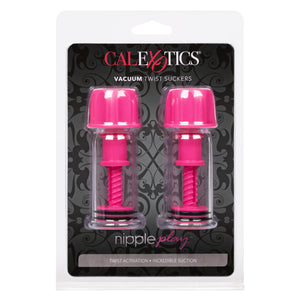 Nipple Play Vacuum Twist Suckers Pink