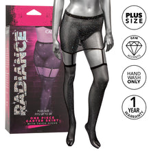 Load image into Gallery viewer, Radiance Plus Size 1pc Garter Skirt W/ Thigh Highs
