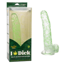Load image into Gallery viewer, Naughty Bits I Leaf Dick Glow In The Dark Weed Leaf Dildo
