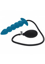 Load image into Gallery viewer, Levelz Beaded Inflatable Silicone Anal Plug Teal
