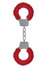 Load image into Gallery viewer, Pleasure Handcuffs Furry Red
