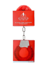 Load image into Gallery viewer, Pleasure Handcuffs Furry Red
