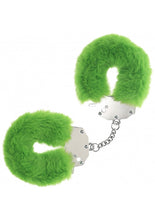 Load image into Gallery viewer, Ouch! Heavy Duty Fluffy Handcuffs Green

