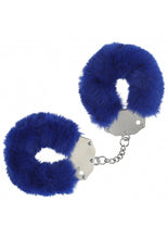 Load image into Gallery viewer, Ouch! Heavy Duty Fluffy Handcuffs Navy
