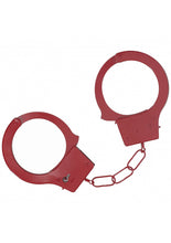 Load image into Gallery viewer, Ouch! Classic Metal Handcuffs Red
