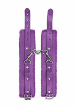 Load image into Gallery viewer, Ouch! Plush Leather Handcuffs Purple
