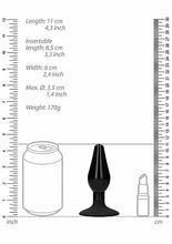 Load image into Gallery viewer, (wd) Interchangeable Butt Plug Rounded Large Black
