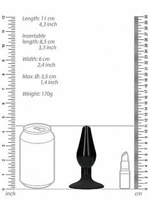 (wd) Interchangeable Butt Plug Rounded Large Black