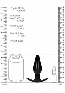 (wd) Interchangeable Butt Plug Rounded Large Black