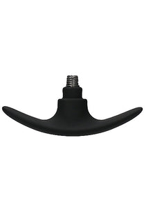 (wd) Interchangeable Butt Plug Pointed Medium Black