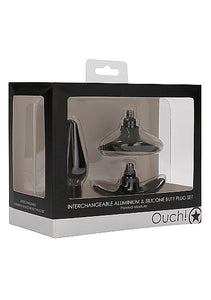 (wd) Interchangeable Butt Plug Pointed Medium Black