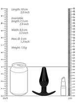 Load image into Gallery viewer, (wd) Interchangeable Butt Plug Pointed Medium Black
