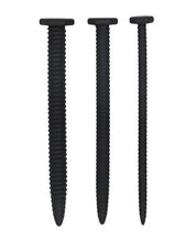Load image into Gallery viewer, Silicone Screw Plug Set Urethral Sounding Black
