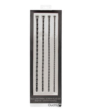 Load image into Gallery viewer, Silicone Spiral Screw Plug Set Beginner Urethral Sounding Black
