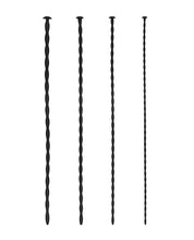 Load image into Gallery viewer, Silicone Spiral Screw Plug Set Beginner Urethral Sounding Black
