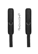 Load image into Gallery viewer, Velvet &amp; Velcro Wrist Cuffs Adjustable Black
