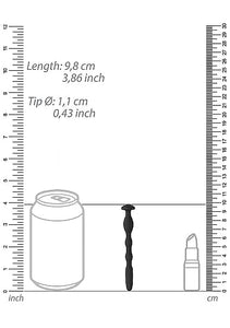 Ouch! Silicone Penis Plug W/ Ribbing 0.4in/ 11mm