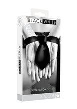 Load image into Gallery viewer, B&amp;w Satin Bondage Tie Black
