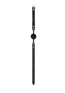 B&w Silicone Ball Gag W/ Adjustable Leather Straps