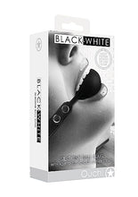 Load image into Gallery viewer, B&amp;w Silicone Ball Gag W/ Adjustable Leather Straps
