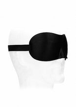 Load image into Gallery viewer, B&amp;w Satin Curvy Eye Mask W/ Elastic Straps
