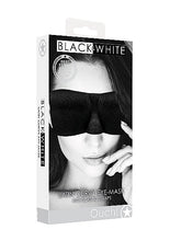 Load image into Gallery viewer, B&amp;w Satin Curvy Eye Mask W/ Elastic Straps
