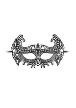 Load image into Gallery viewer, B&amp;w Lace Eye Mask Empress

