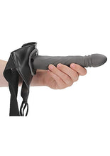 Load image into Gallery viewer, Ouch! Twisted Hollow Strap-on 8in Gunmetal
