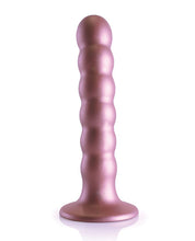 Load image into Gallery viewer, Ouch! Beaded Silicone G-spot Dildo 5 In Rose Gold
