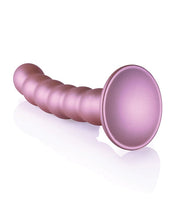 Load image into Gallery viewer, Ouch! Beaded Silicone G-spot Dildo 5 In Rose Gold
