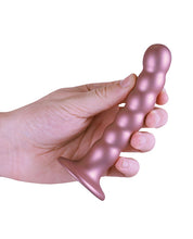 Load image into Gallery viewer, Ouch! Beaded Silicone G-spot Dildo 5 In Rose Gold

