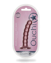 Load image into Gallery viewer, Ouch! Beaded Silicone G-spot Dildo 5 In Rose Gold
