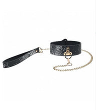 Load image into Gallery viewer, Ouch! Florence Collection Collar With Leash - Black
