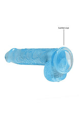 Load image into Gallery viewer, Realrock 6in Realistic Dildo W/ Balls Clear Blue
