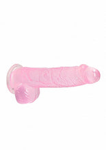 Load image into Gallery viewer, Realrock 6in Realistic Dildo W/ Balls Clear Pink
