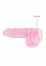 Load image into Gallery viewer, Realrock 6in Realistic Dildo W/ Balls Clear Pink
