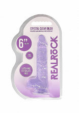 Load image into Gallery viewer, Realrock 6in Realistic Dildo W/ Balls Clear Purple
