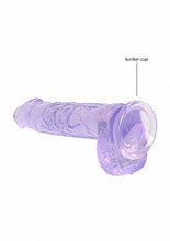 Load image into Gallery viewer, Realrock 6in Realistic Dildo W/ Balls Clear Purple
