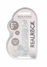 Load image into Gallery viewer, Realrock 6in Realistic Dildo W/ Balls Crystal Clear
