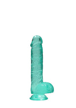 Load image into Gallery viewer, Realrock 6in Realistic Dildo W/ Balls Turquoise
