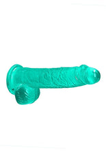 Load image into Gallery viewer, Realrock 6in Realistic Dildo W/ Balls Turquoise
