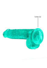 Load image into Gallery viewer, Realrock 6in Realistic Dildo W/ Balls Turquoise
